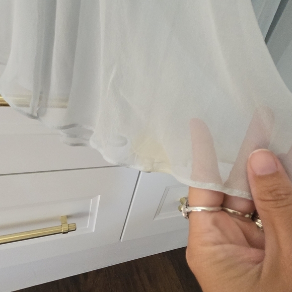 Marchesa Notte Silk Blue Embellished Embroidered Mesh Sheer Panel Detail Gown - Picture 9 of 15